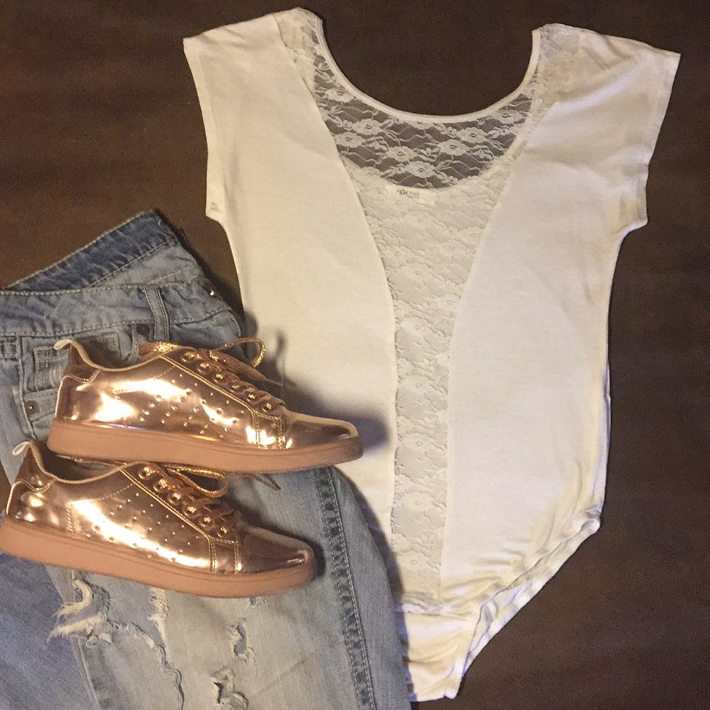 White lace bodysuit